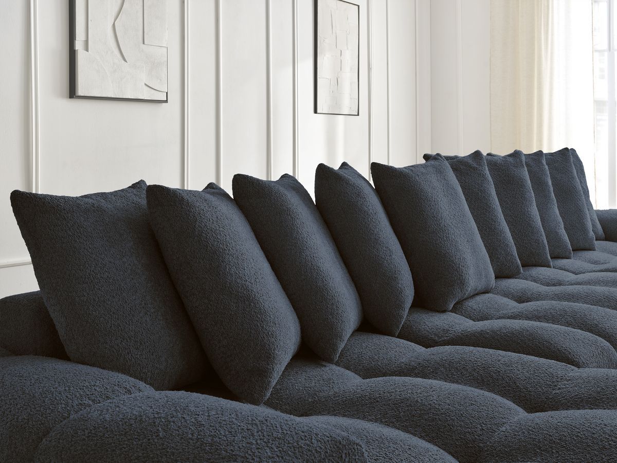 ANAKIN panoramische slaapbank met opbergvak en badstof bekleding