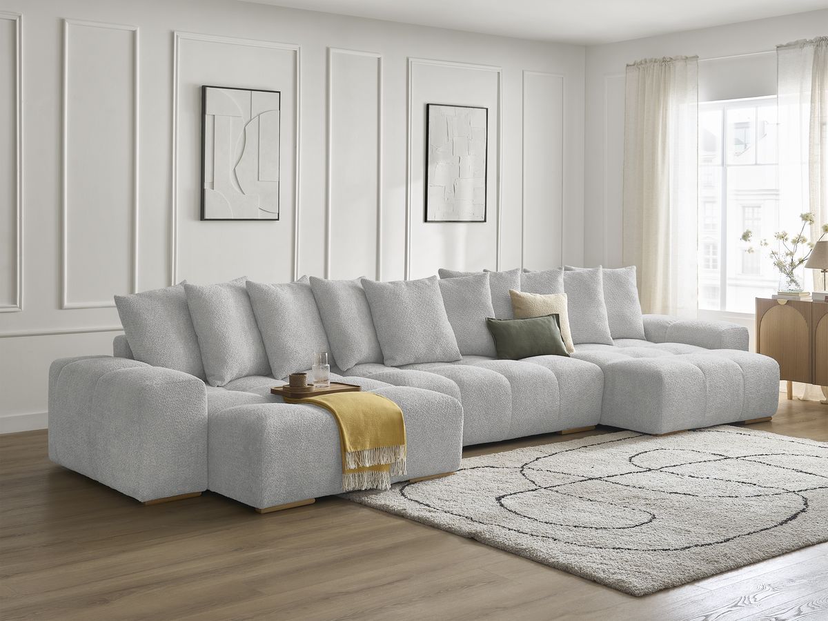 ANAKIN panoramische slaapbank met opbergvak en badstof bekleding