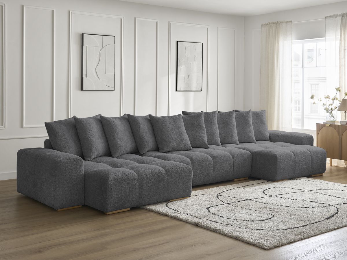 ANAKIN panoramische slaapbank met opbergvak en badstof bekleding