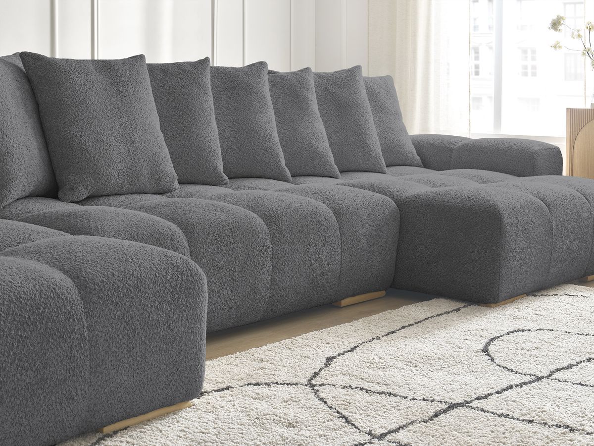 ANAKIN panoramische slaapbank met opbergvak en badstof bekleding