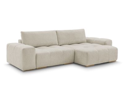 Canapé d'angle convertible réversible coffre ANAKIN tissu bouclette