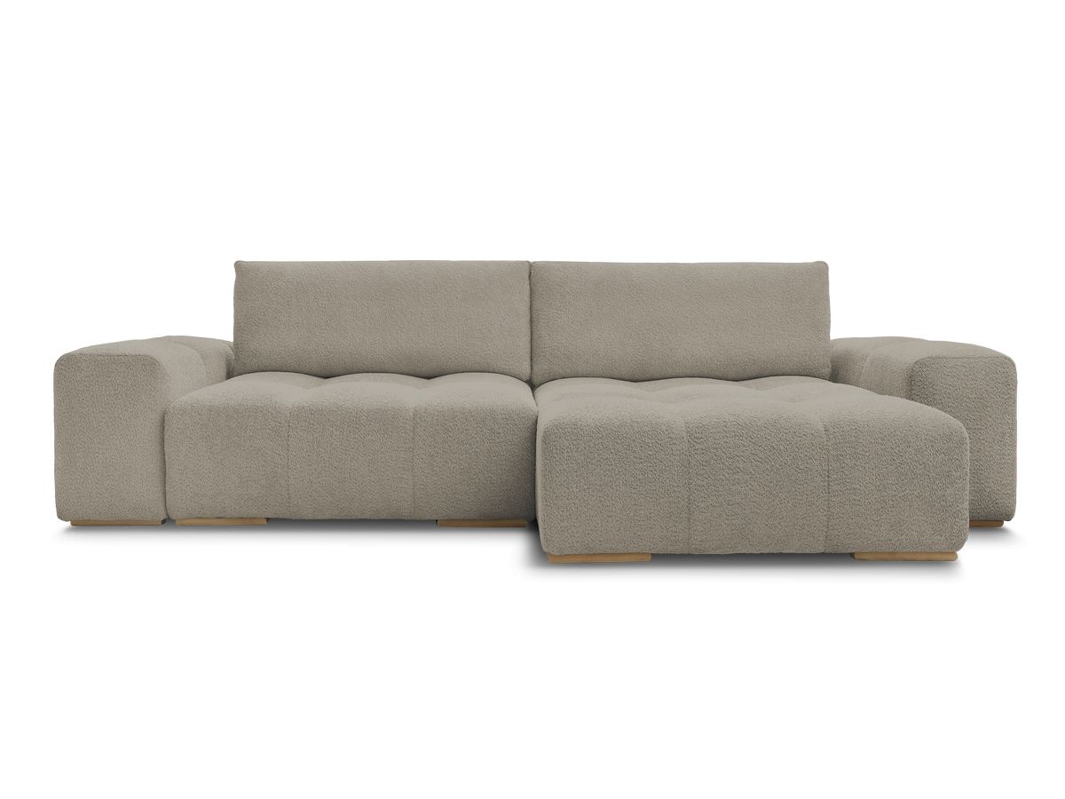 Canapé d'angle convertible réversible coffre ANAKIN tissu bouclette
