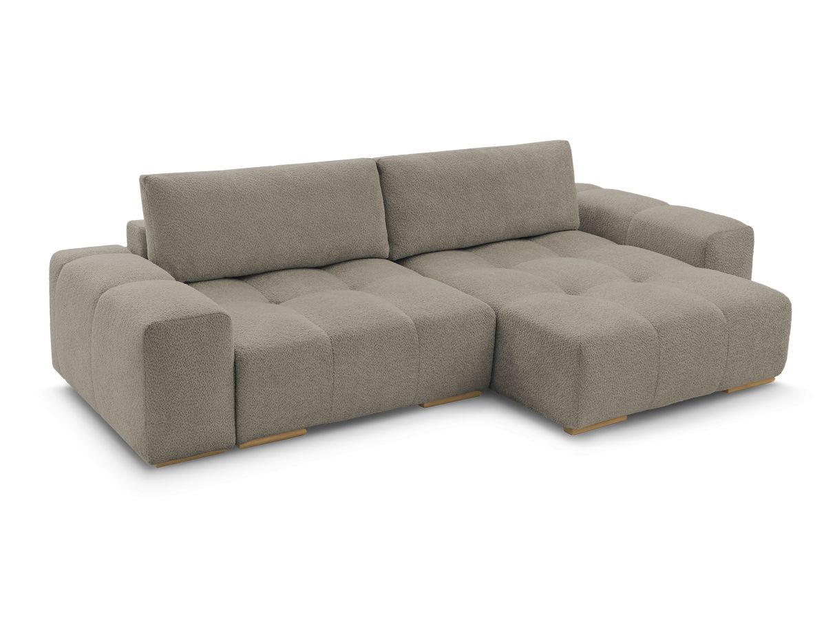 Canapé d'angle convertible réversible coffre ANAKIN tissu bouclette