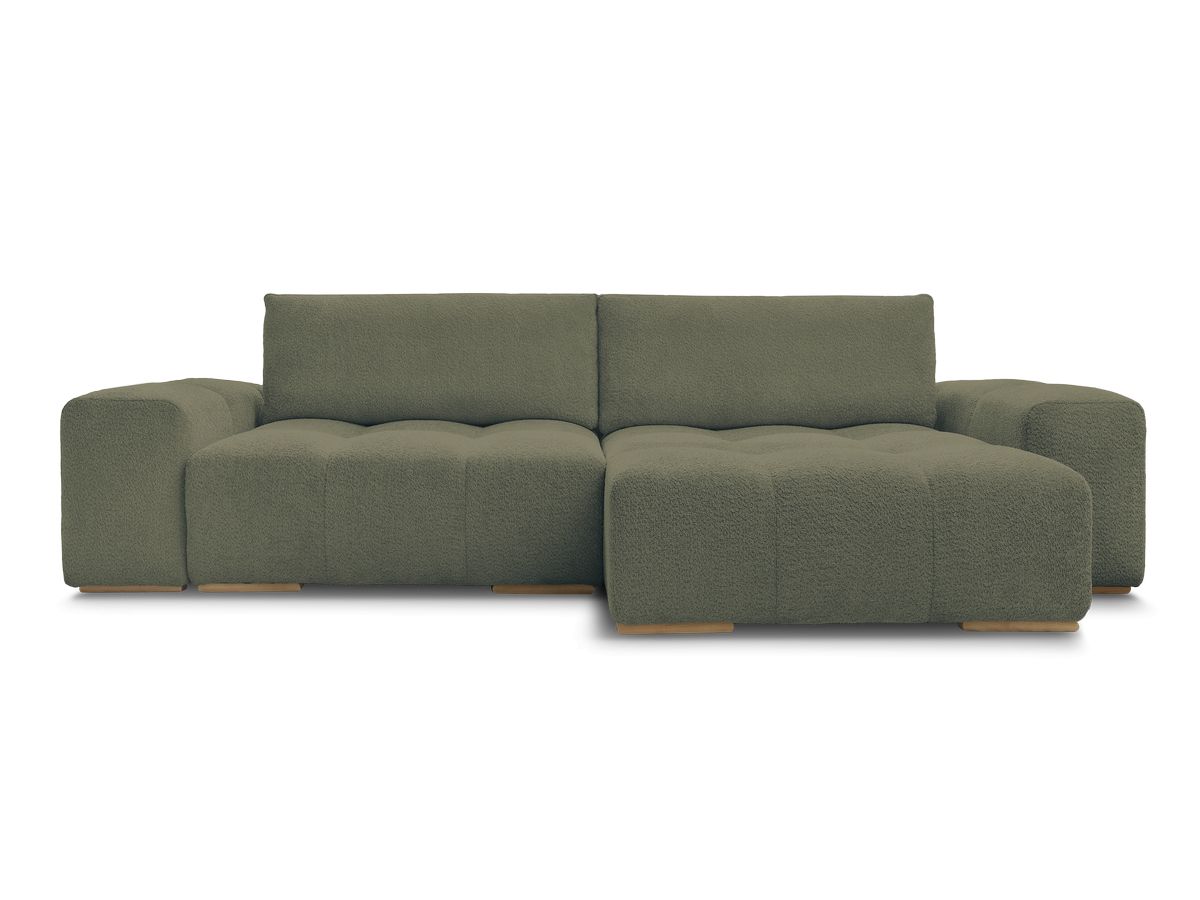 Canapé d'angle convertible réversible coffre ANAKIN tissu bouclette