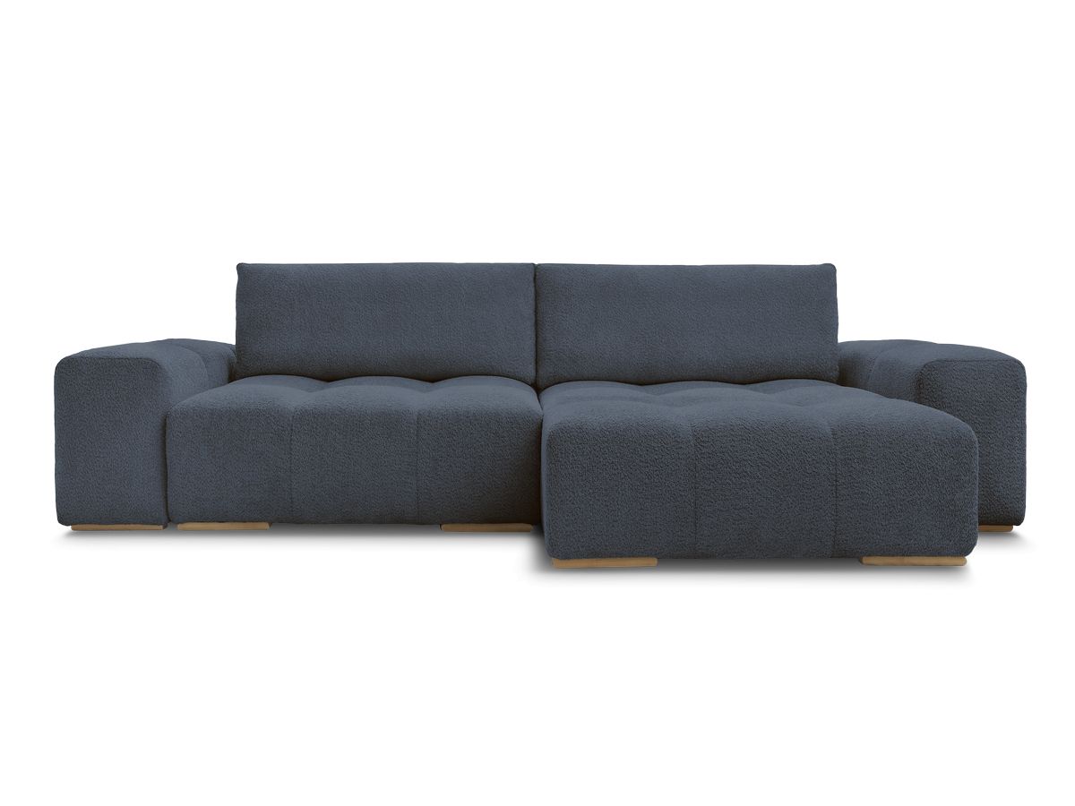 Canapé d'angle convertible réversible coffre ANAKIN tissu bouclette