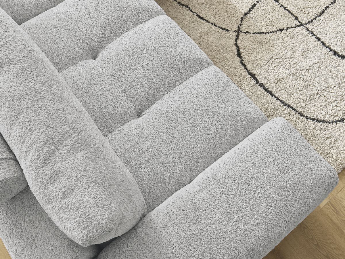 Canapé d'angle convertible réversible coffre ANAKIN tissu bouclette