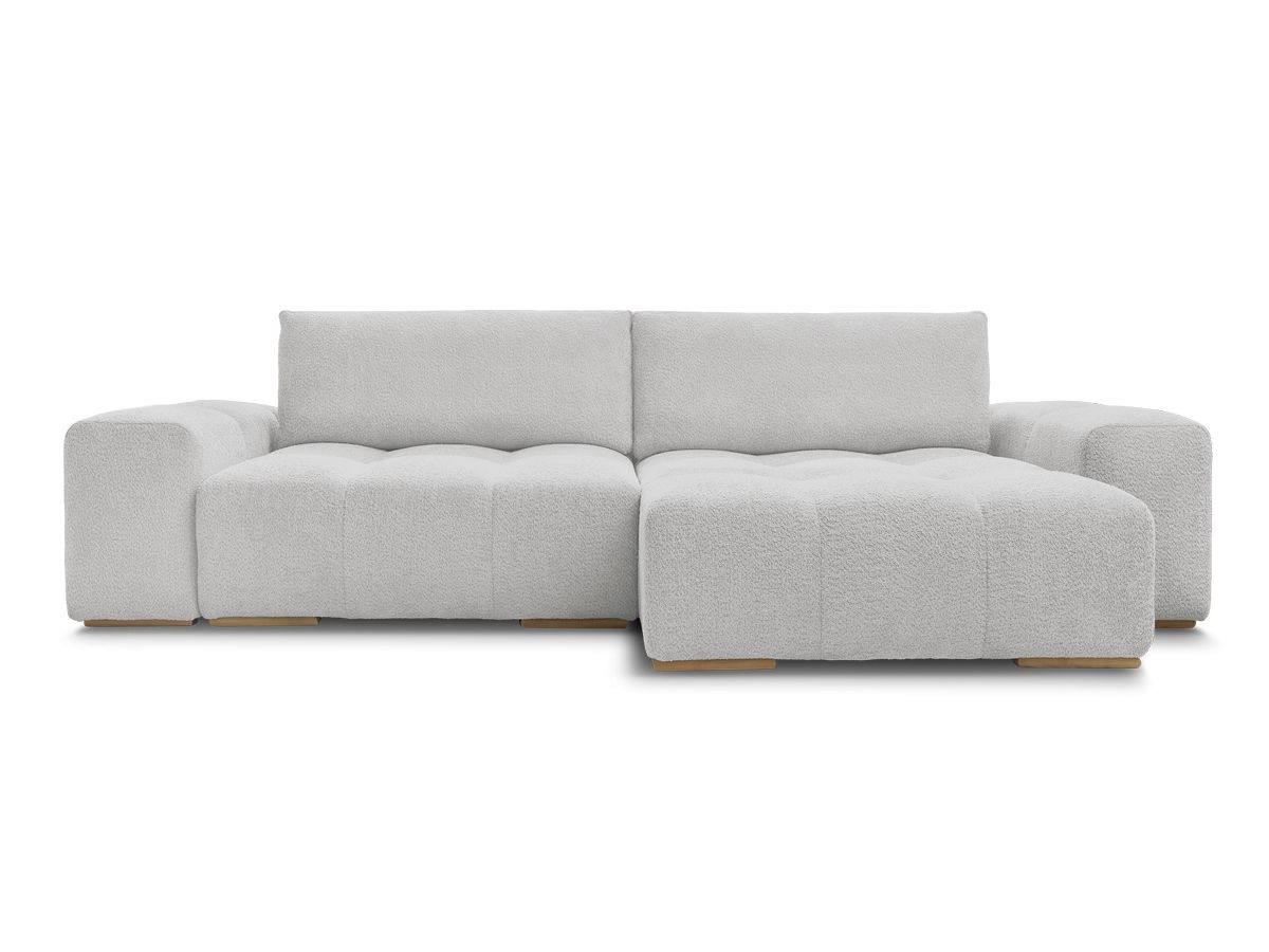Canapé d'angle convertible réversible coffre ANAKIN tissu bouclette