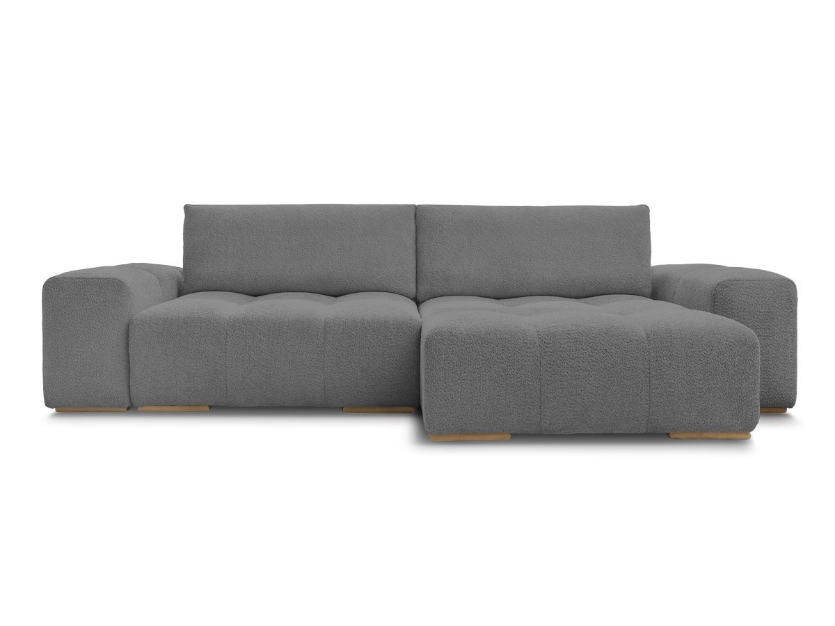 Canapé d'angle convertible réversible coffre ANAKIN tissu bouclette
