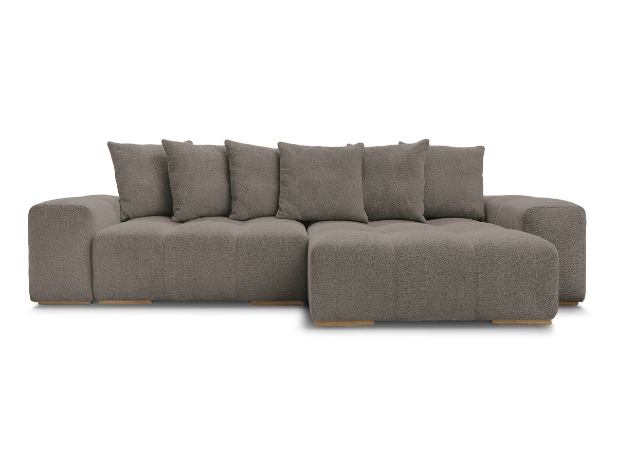 Canapé d'angle convertible réversible coffre ANAKIN tissu bouclette