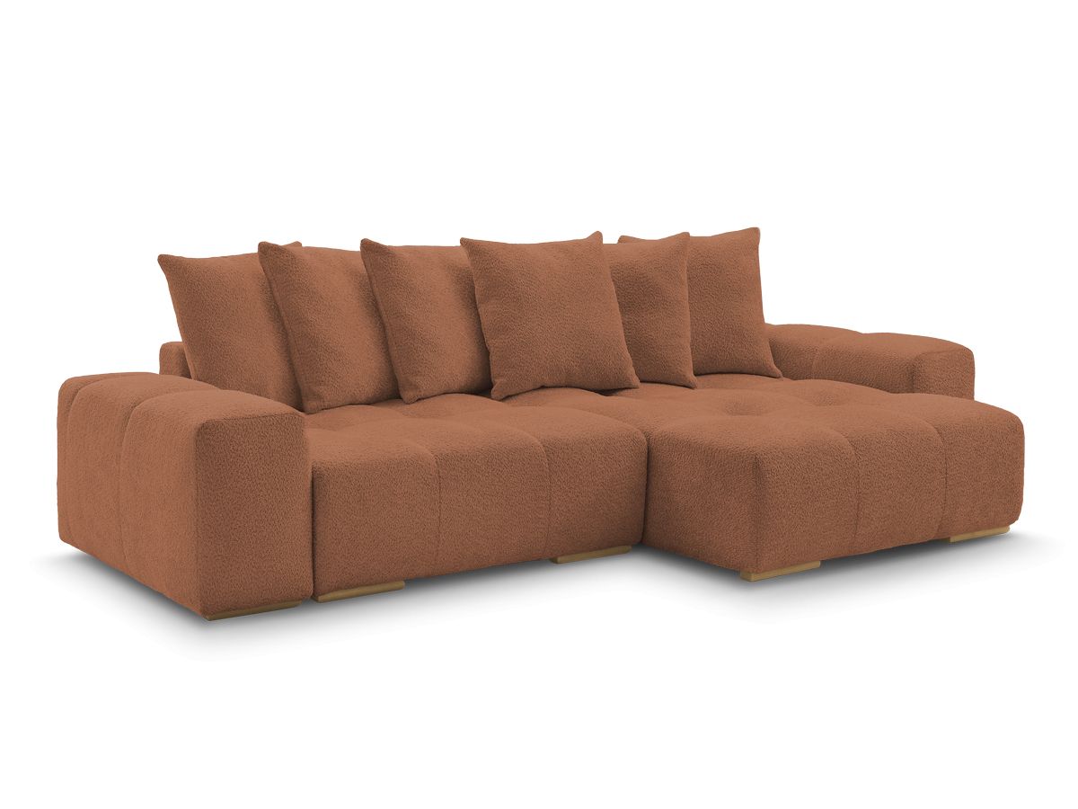 Canapé d'angle convertible réversible coffre ANAKIN tissu bouclette