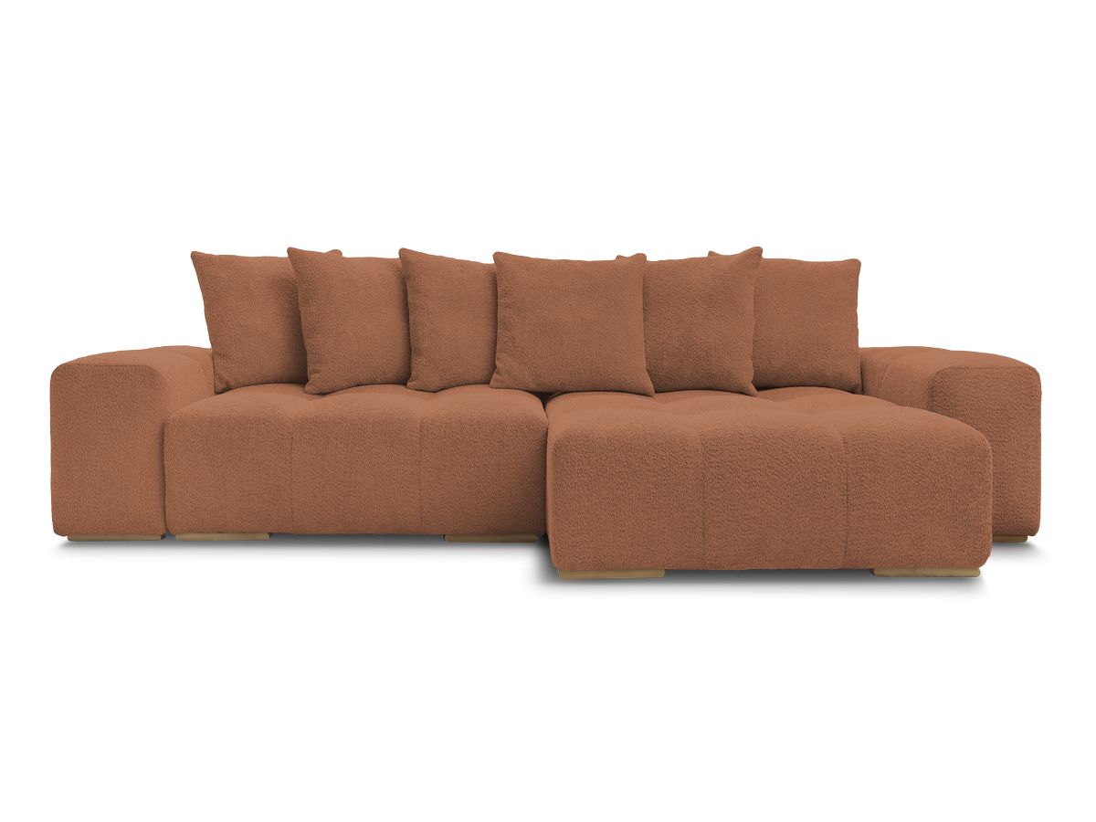 Canapé d'angle convertible réversible coffre ANAKIN tissu bouclette