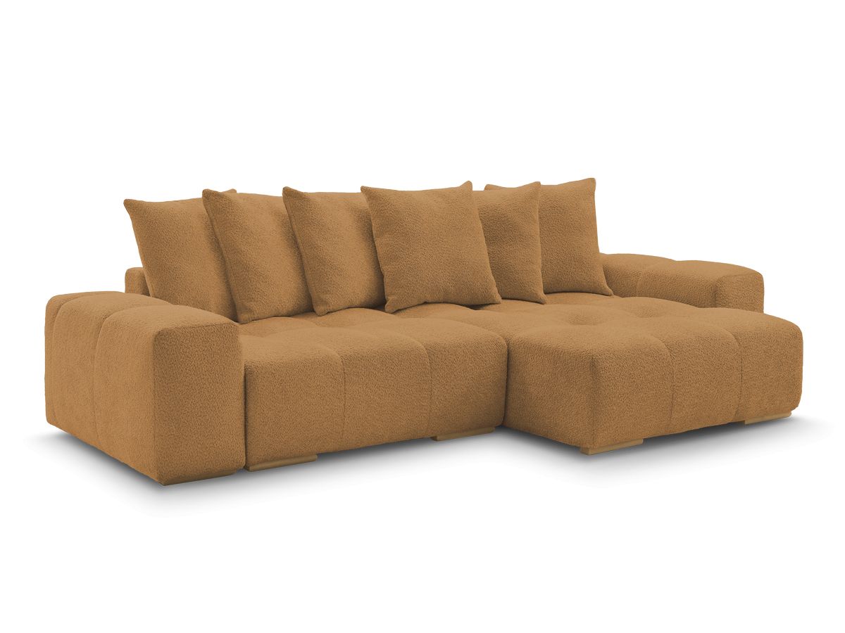 Canapé d'angle convertible réversible coffre ANAKIN tissu bouclette
