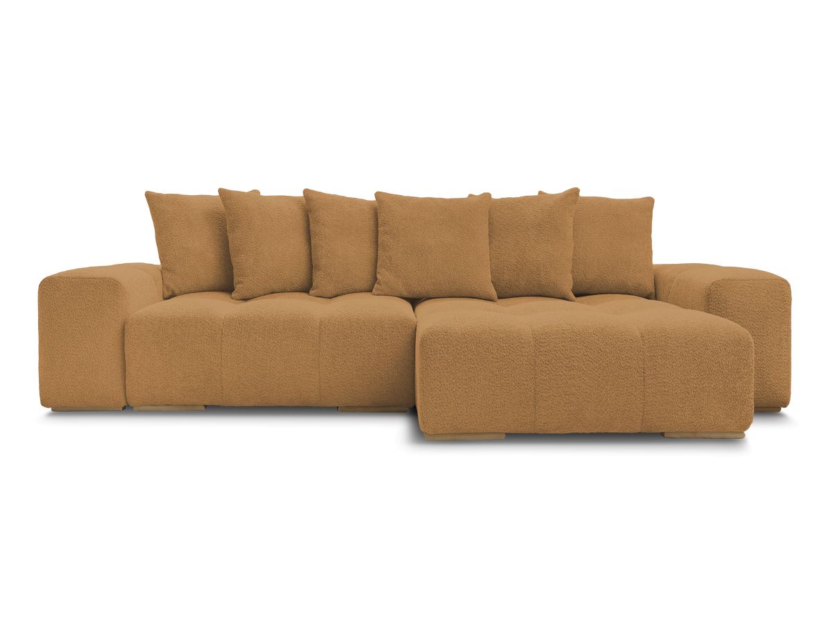 Canapé d'angle convertible réversible coffre ANAKIN tissu bouclette