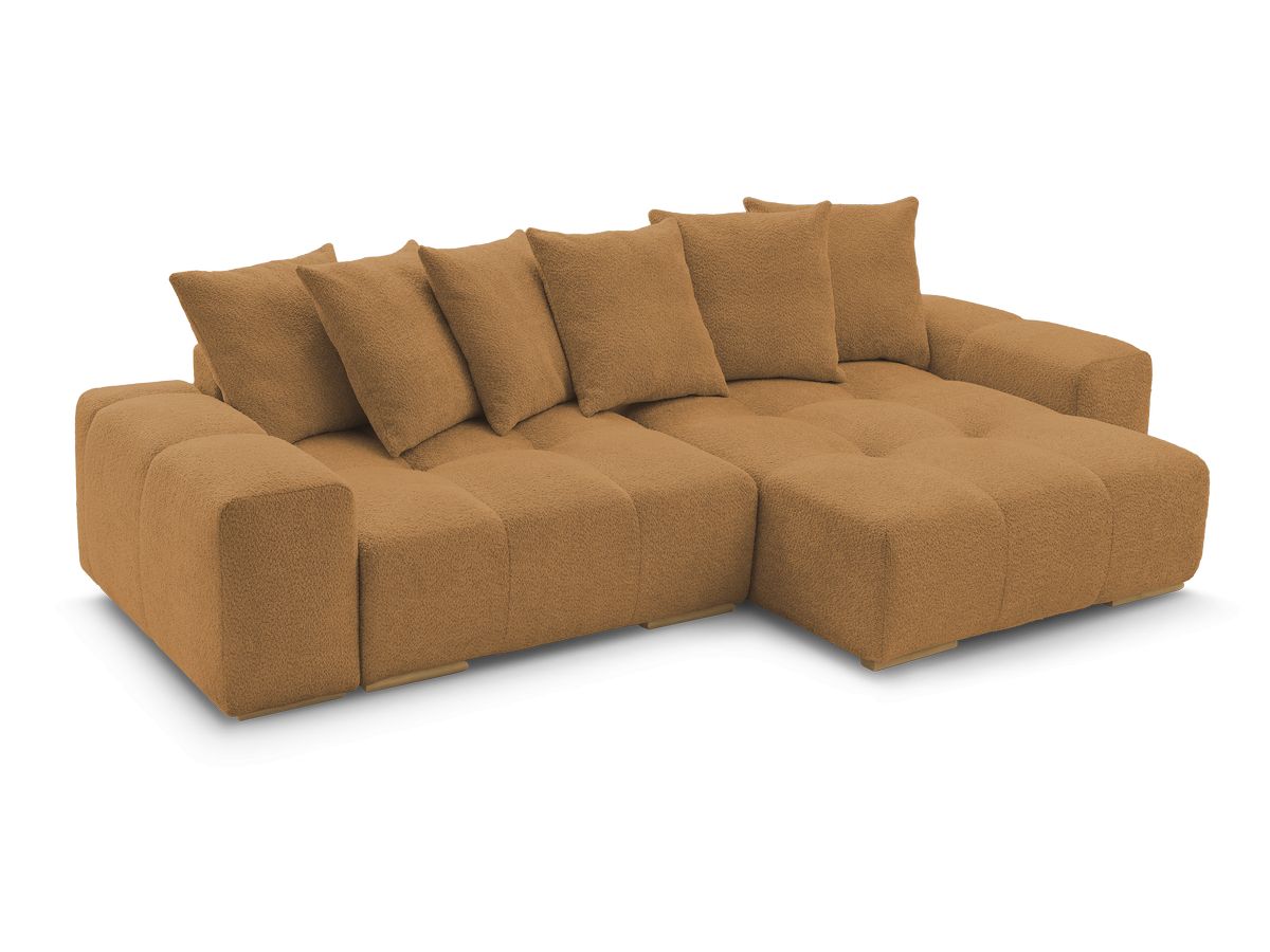 Canapé d'angle convertible réversible coffre ANAKIN tissu bouclette