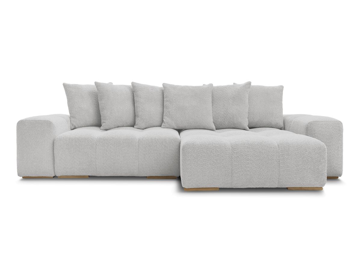 Canapé d'angle convertible réversible coffre ANAKIN tissu bouclette