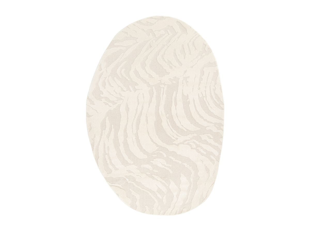 orian kortpolig vloerkleed met abstract patroon gekleurd beige