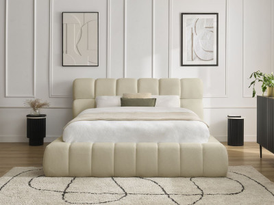 Lit coffre MONT-BLANC tissu mesh