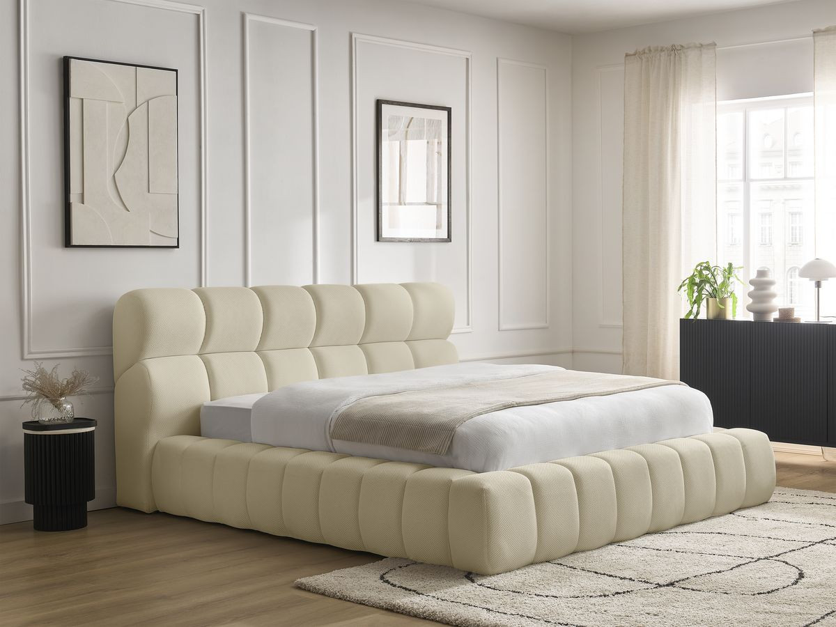 Lit coffre MONT-BLANC mesh beige — vue 5