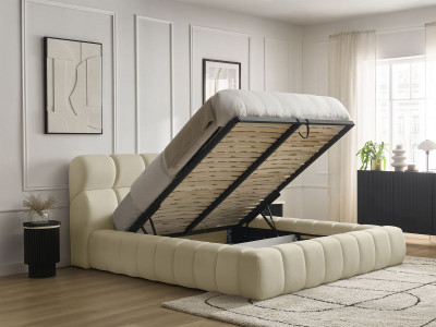 Lit coffre MONT-BLANC tissu mesh