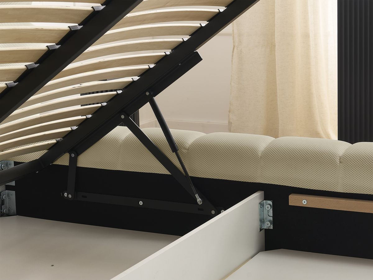 Canapé d'angle fixe EVEREST tissu chiné - Orange - Angle droit - 10 coussins