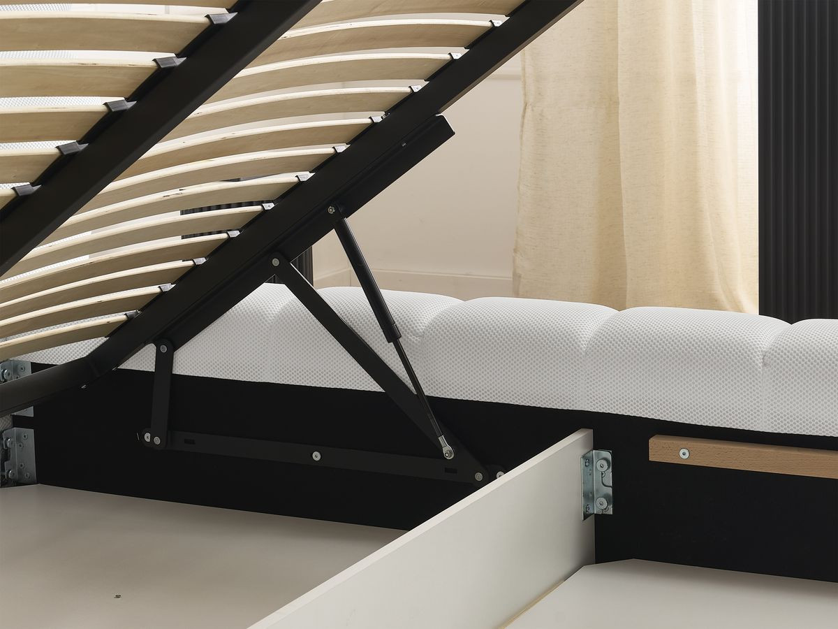 Canapé d'angle fixe EVEREST tissu chiné - Orange - Angle droit - 10 coussins