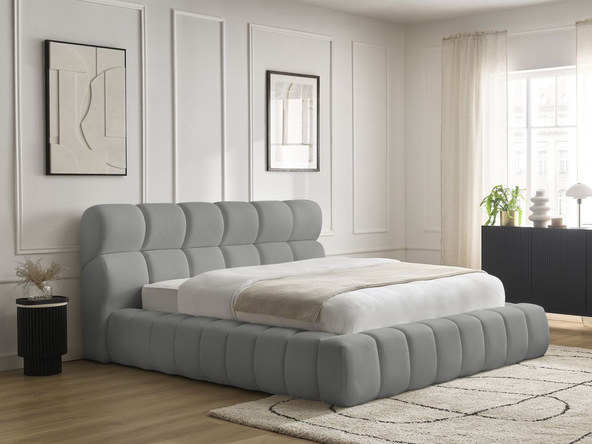 Lit coffre MONT-BLANC mesh gris — vue 5