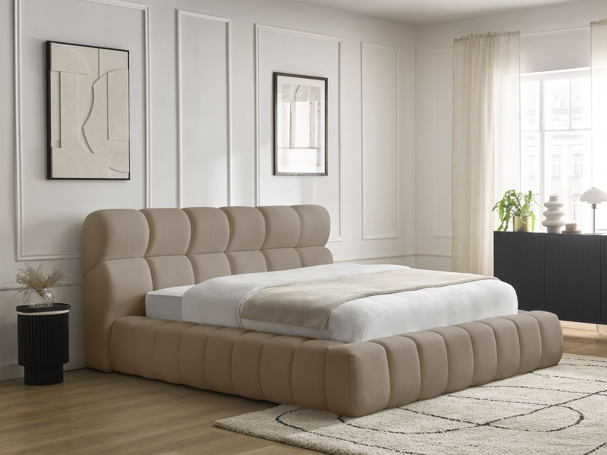 Lit coffre MONT-BLANC mesh taupe — vue 5