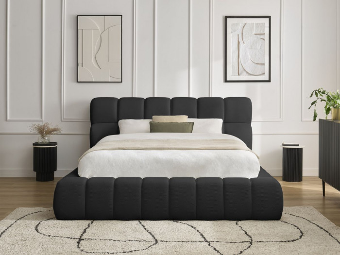 Lit coffre MONT-BLANC tissu mesh