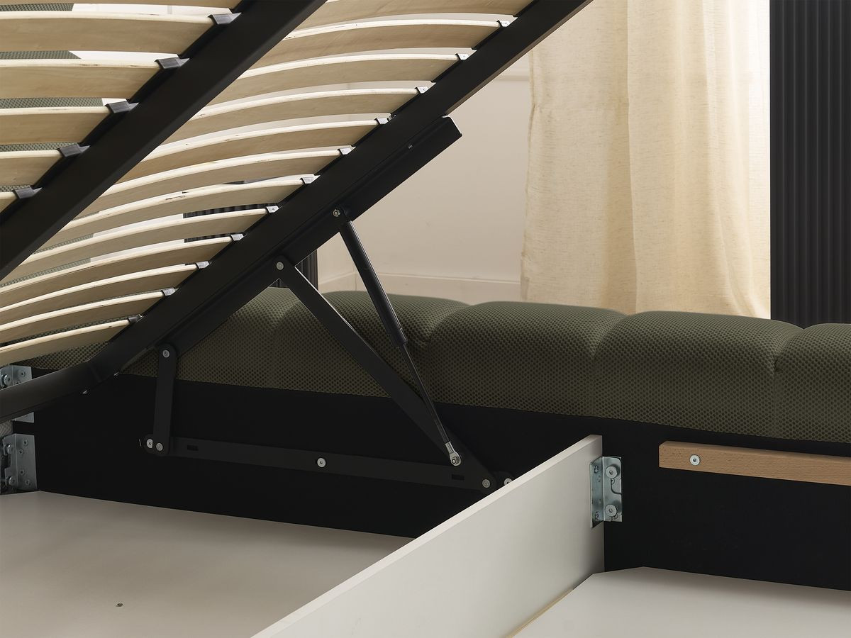 Canapé d'angle fixe EVEREST tissu chiné - Orange - Angle droit - 10 coussins