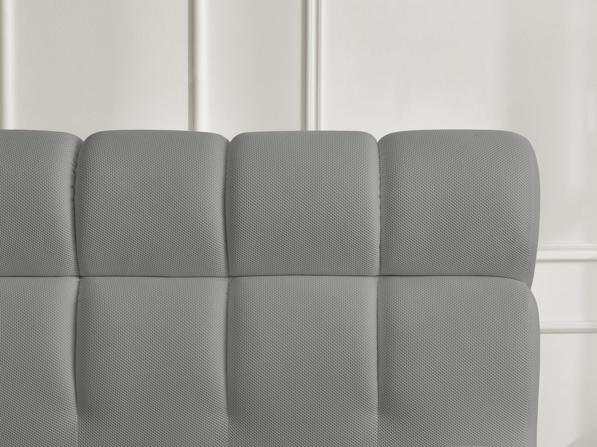 Canapé d'angle fixe EVEREST tissu chiné - Orange - Angle droit - 10 coussins