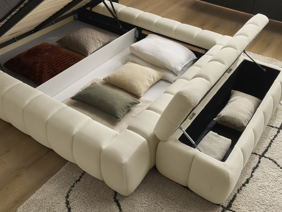 MONT-BLANC opbergbed + MONT-BLANC bedeinde van netstof