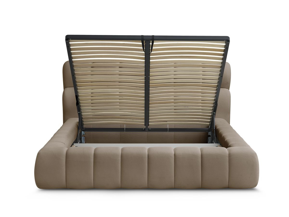 Canapé d'angle fixe EVEREST tissu chiné - Orange - Angle droit - 10 coussins