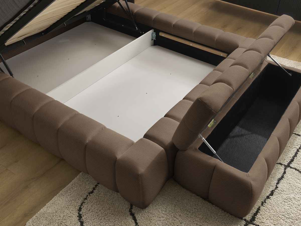 MONT-BLANC opbergbed + MONT-BLANC bedeinde van netstof