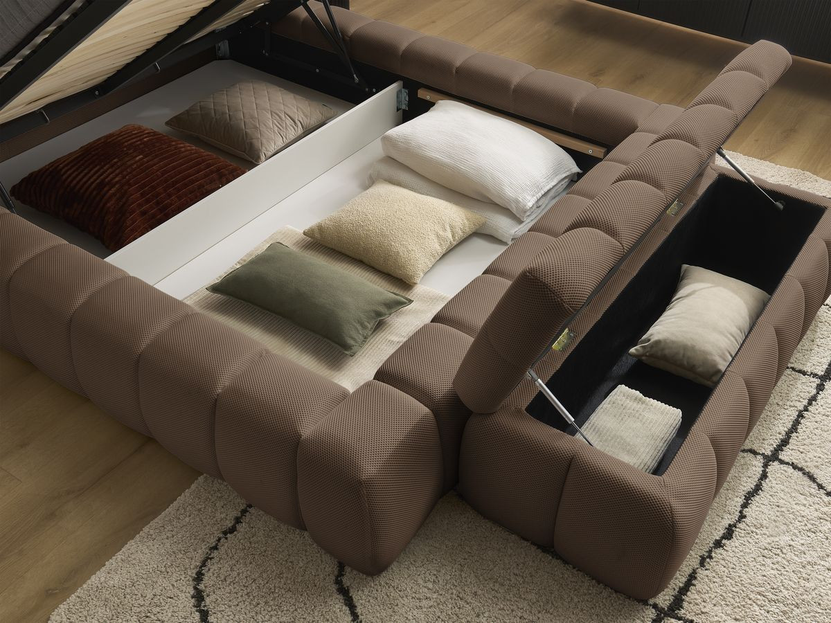 MONT-BLANC opbergbed + MONT-BLANC bedeinde van netstof