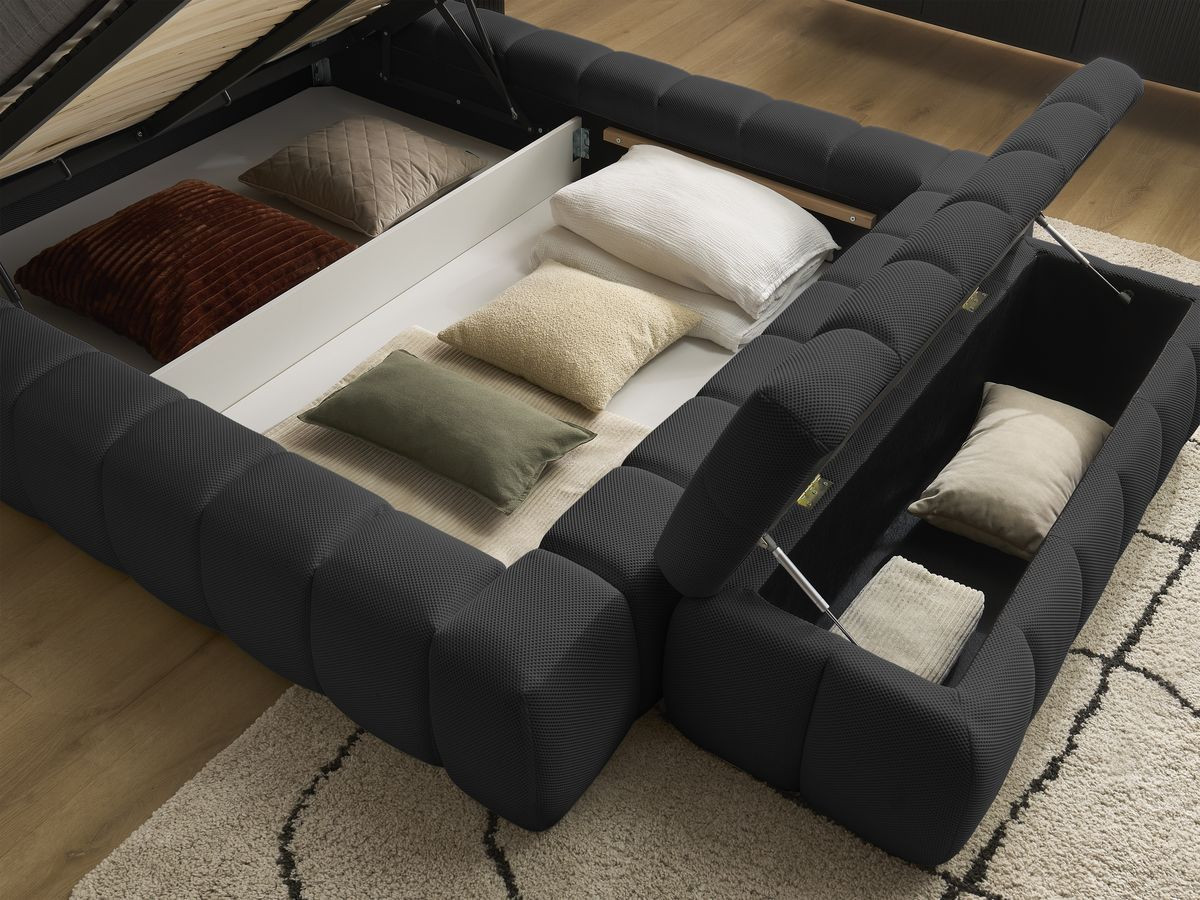 MONT-BLANC opbergbed + MONT-BLANC bedeinde van netstof
