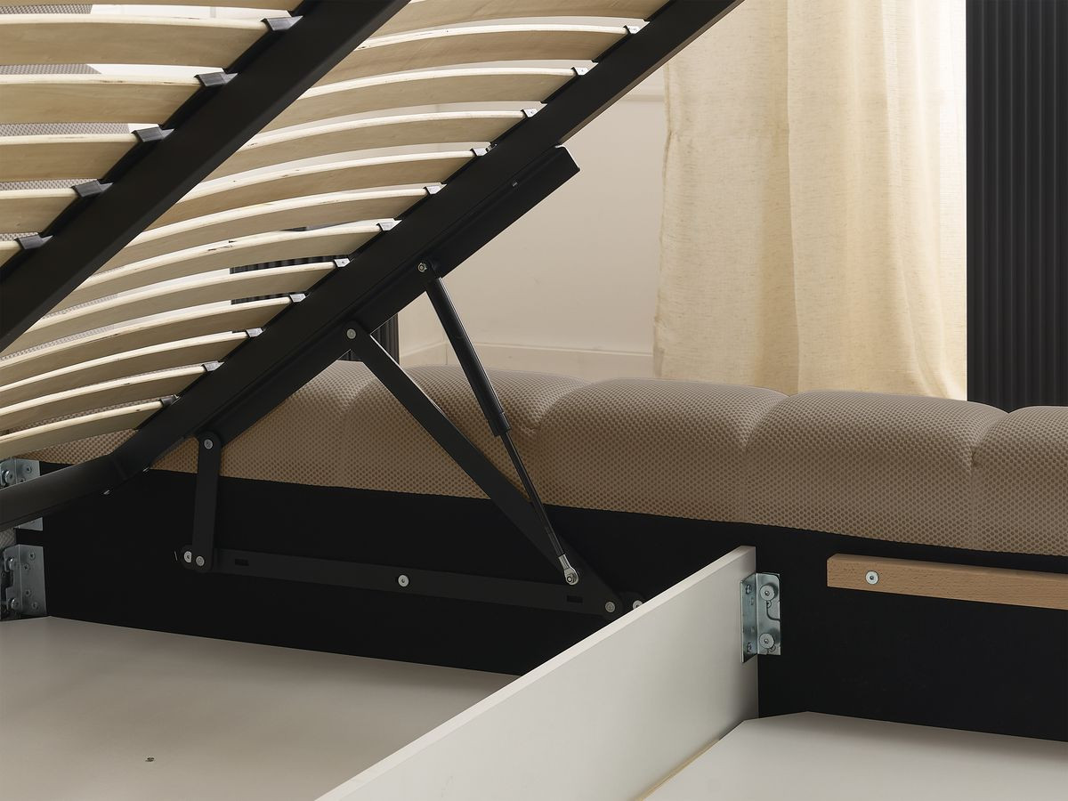 Canapé d'angle fixe EVEREST tissu chiné - Orange - Angle droit - 10 coussins