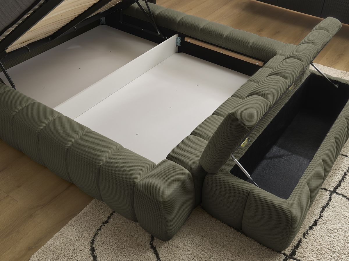 MONT-BLANC opbergbed + MONT-BLANC bedeinde van netstof