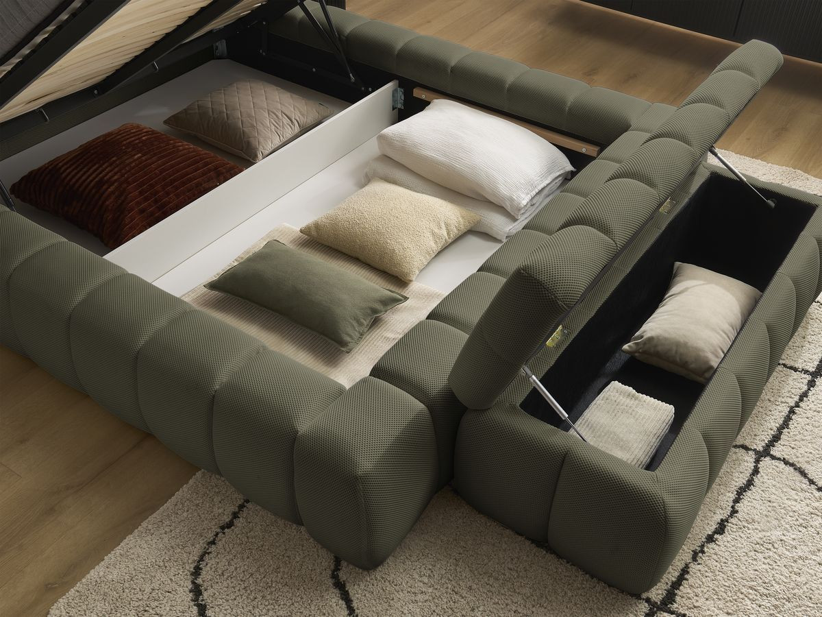 MONT-BLANC opbergbed + MONT-BLANC bedeinde van netstof