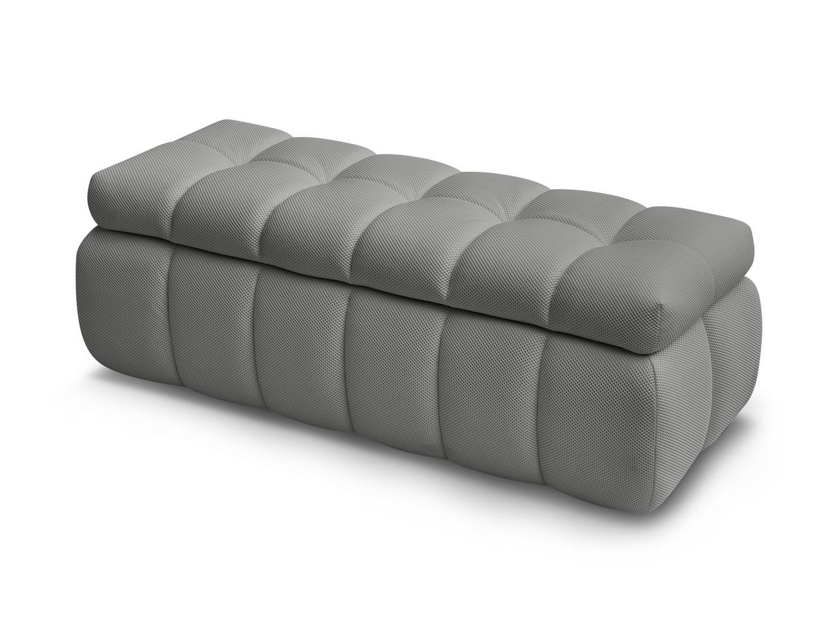 Canapé d'angle fixe EVEREST tissu chiné - Orange - Angle droit - 10 coussins