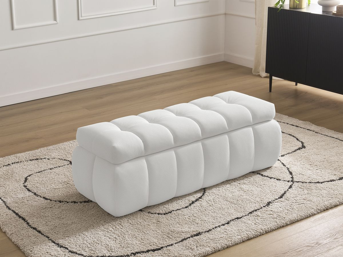 Bout de lit MONT-BLANC mesh blanc — vue 6