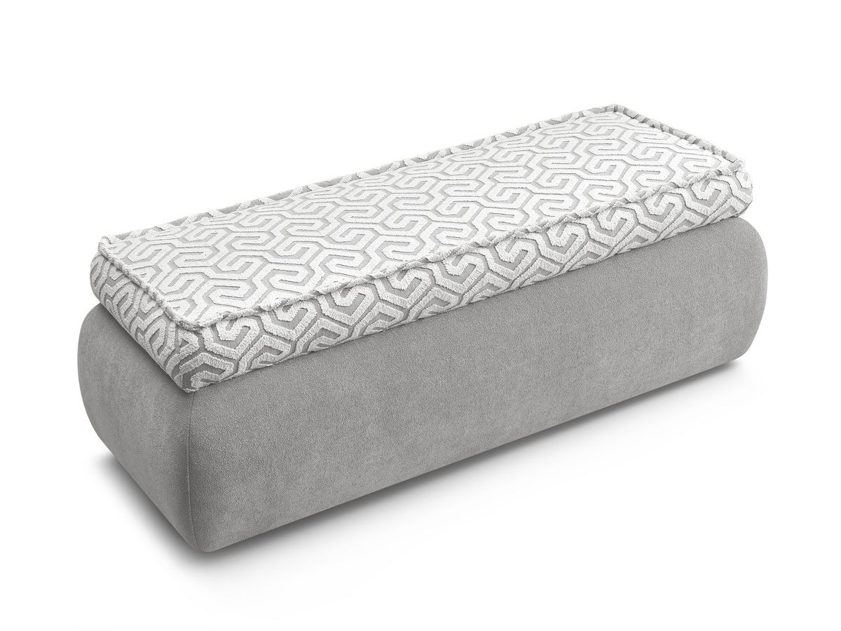 Canapé d'angle fixe EVEREST tissu chiné - Orange - Angle droit - 10 coussins