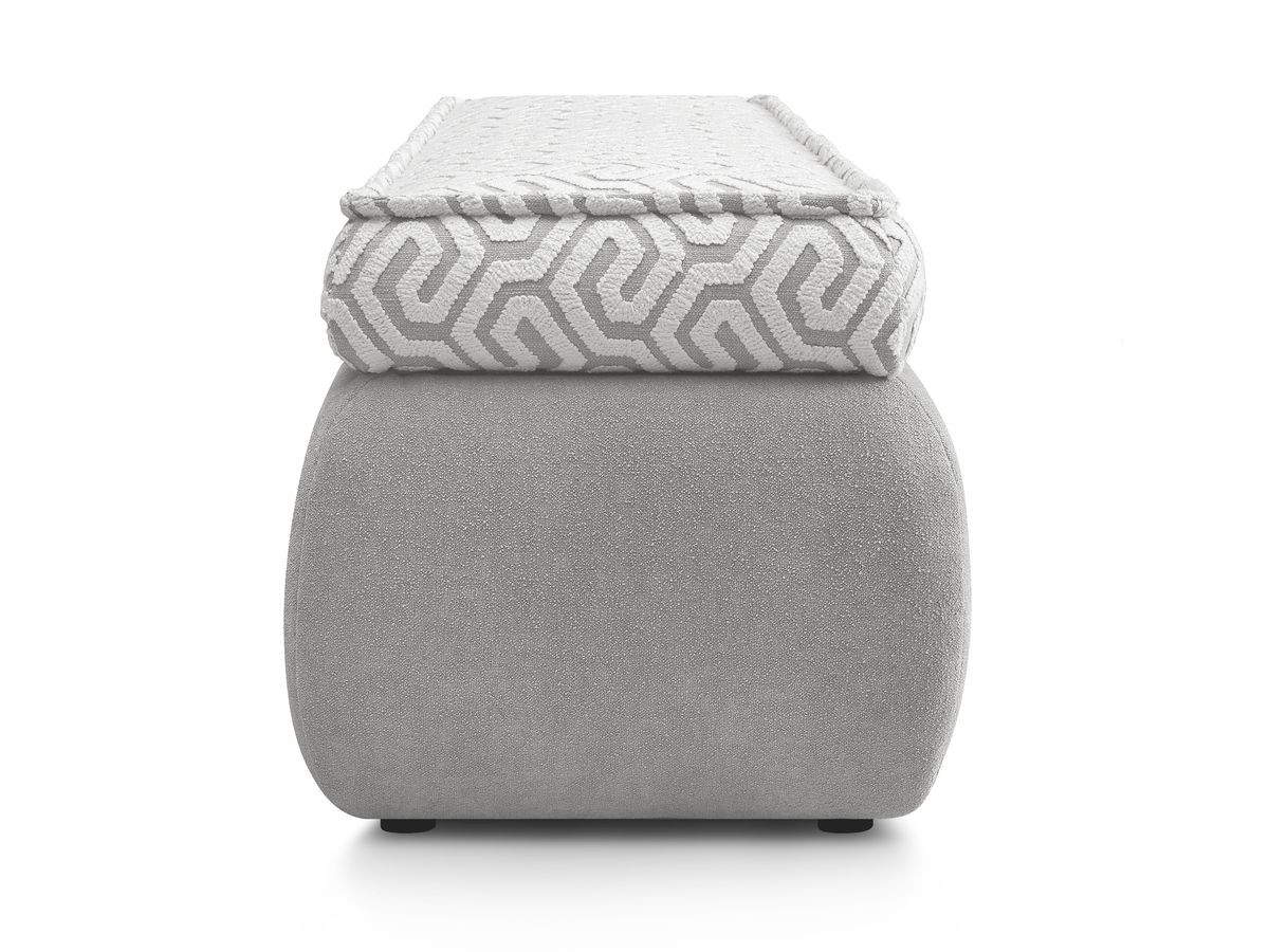 Canapé d'angle fixe EVEREST tissu chiné - Orange - Angle droit - 10 coussins
