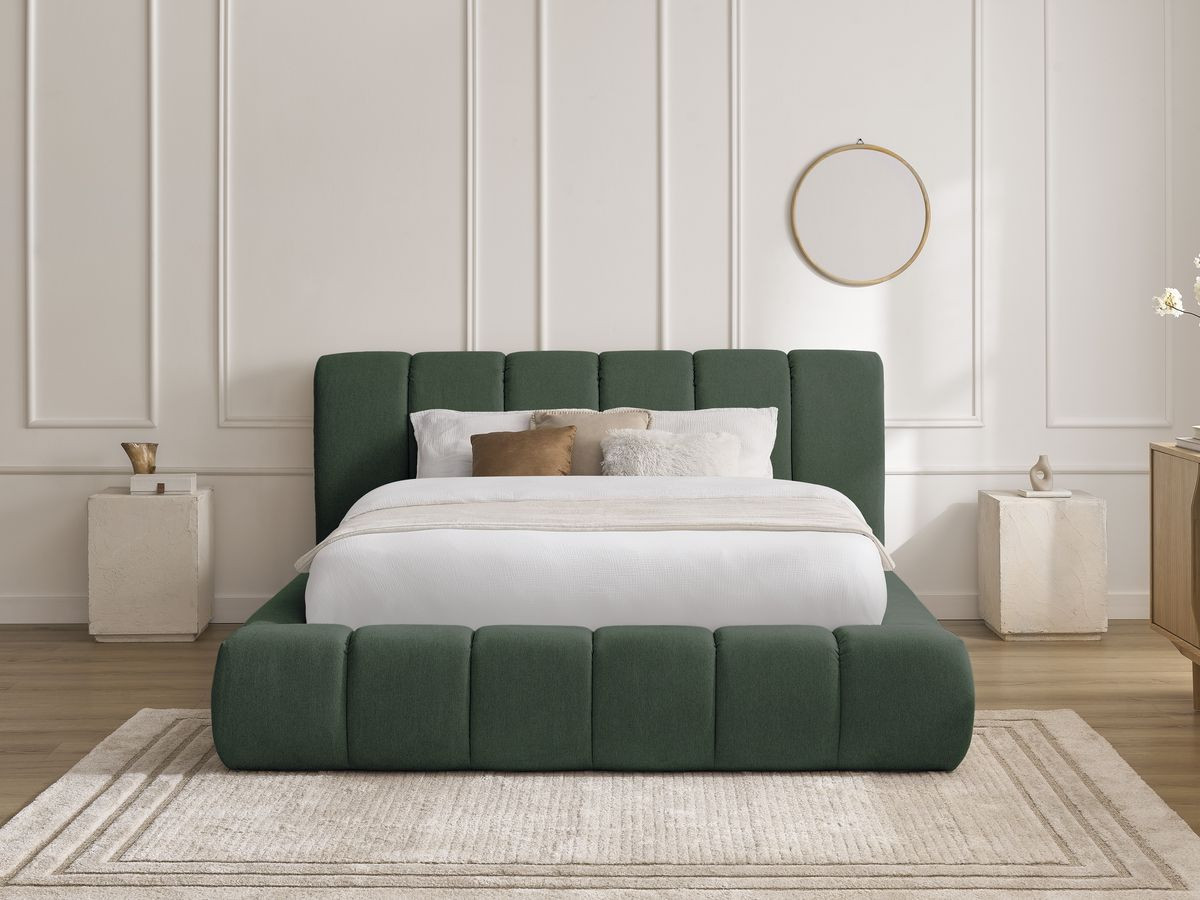 Lit coffre DENALI lisse vert — vue 5