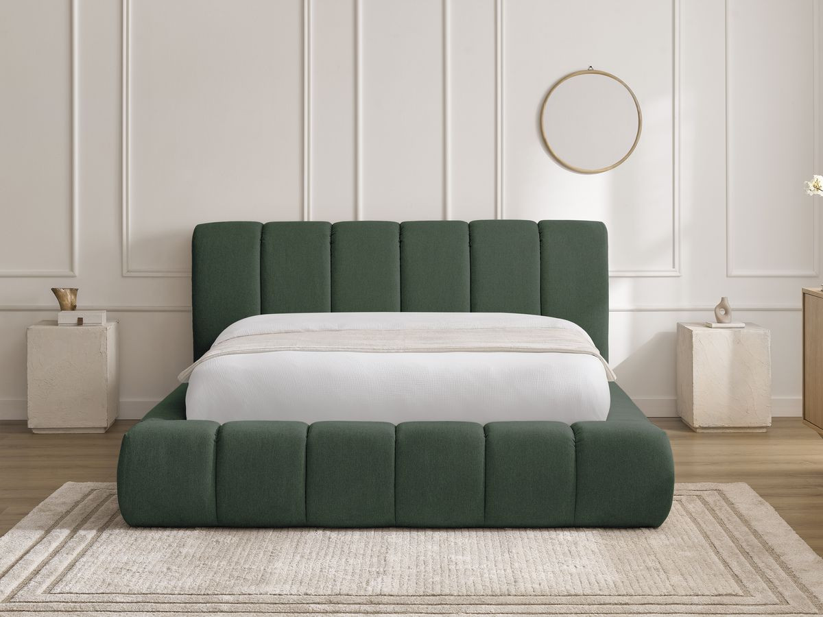 DENALI opbergbed in gladde stof