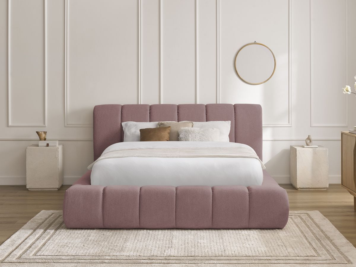 Lit coffre DENALI lisse rose — vue 5