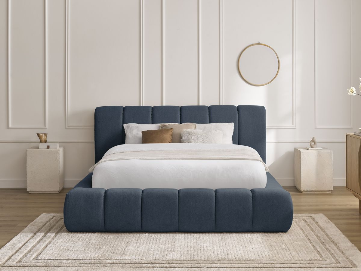 Lit coffre DENALI lisse bleu foncé — vue 5