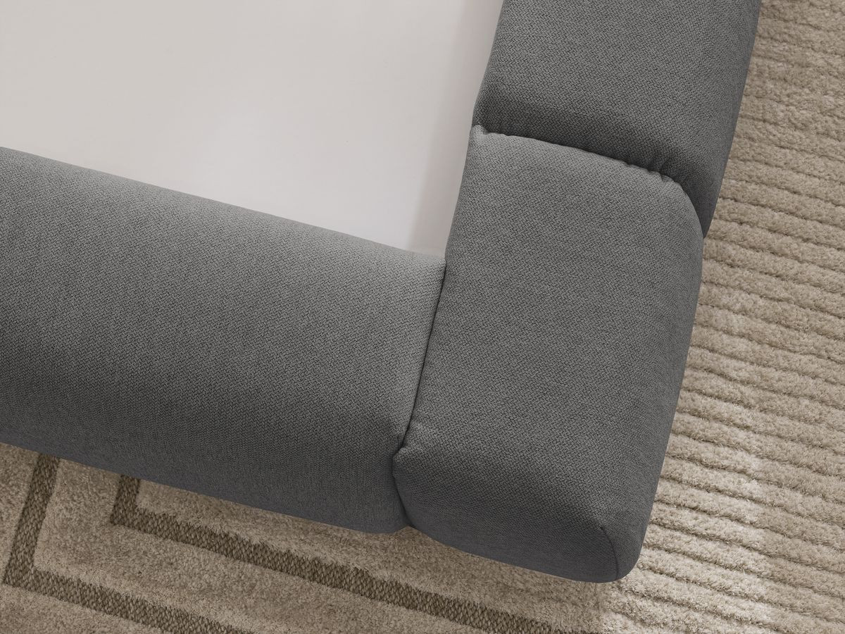 Lit coffre DENALI tissu lisse