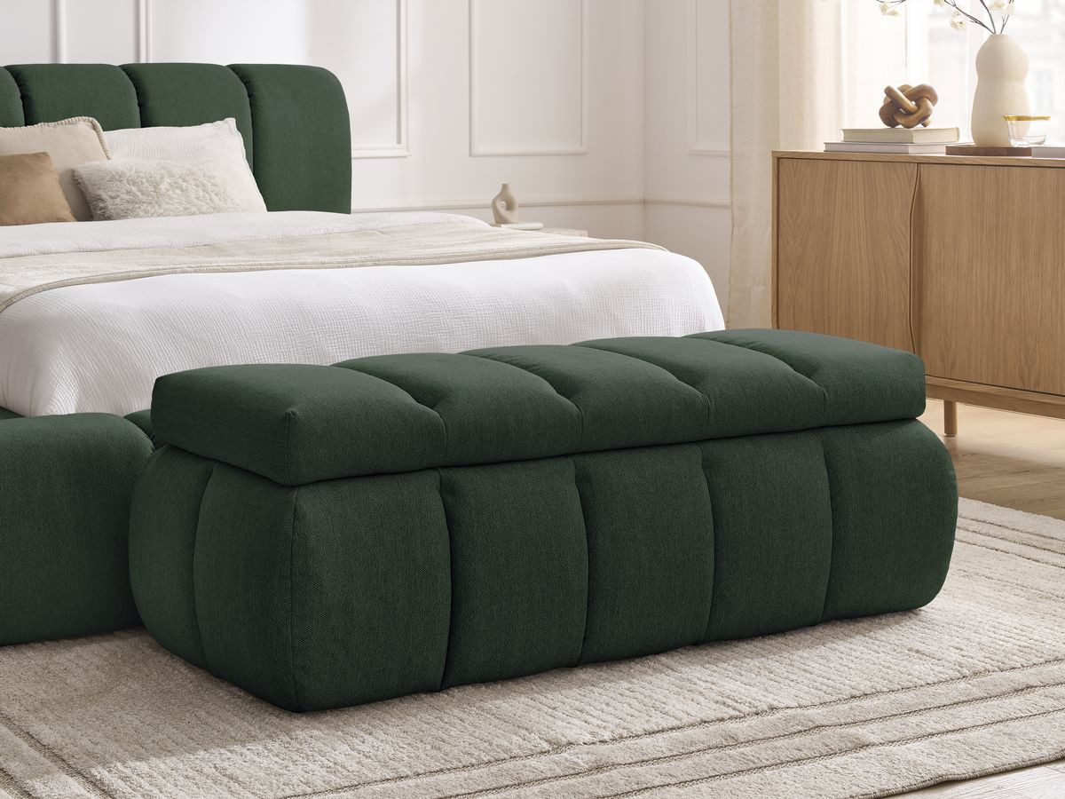 Lit coffre DENALI lisse + Bout de lit DENALI vert 140x190 + bout de lit — vue 5