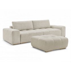 Droit fixe 3 places + pouf