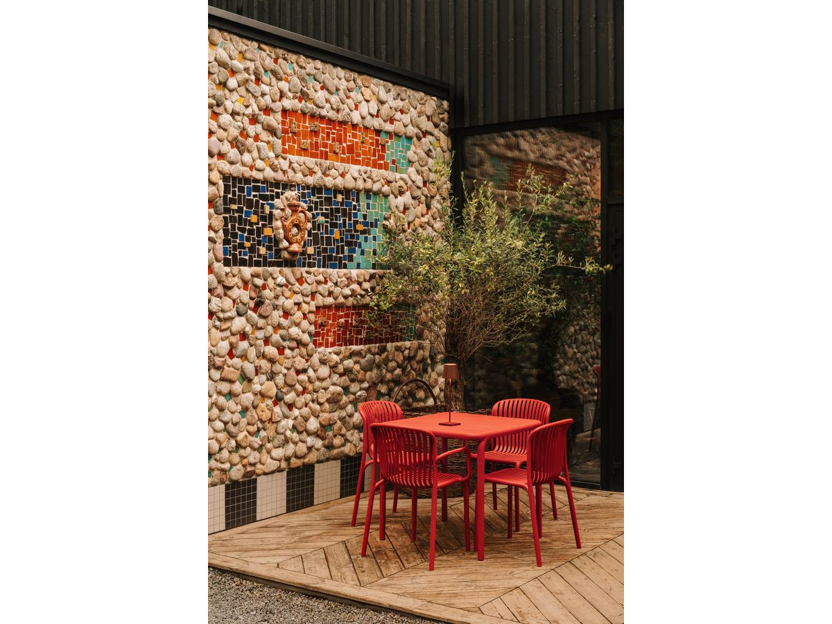Table de jardin carrée 80 cm RHODES